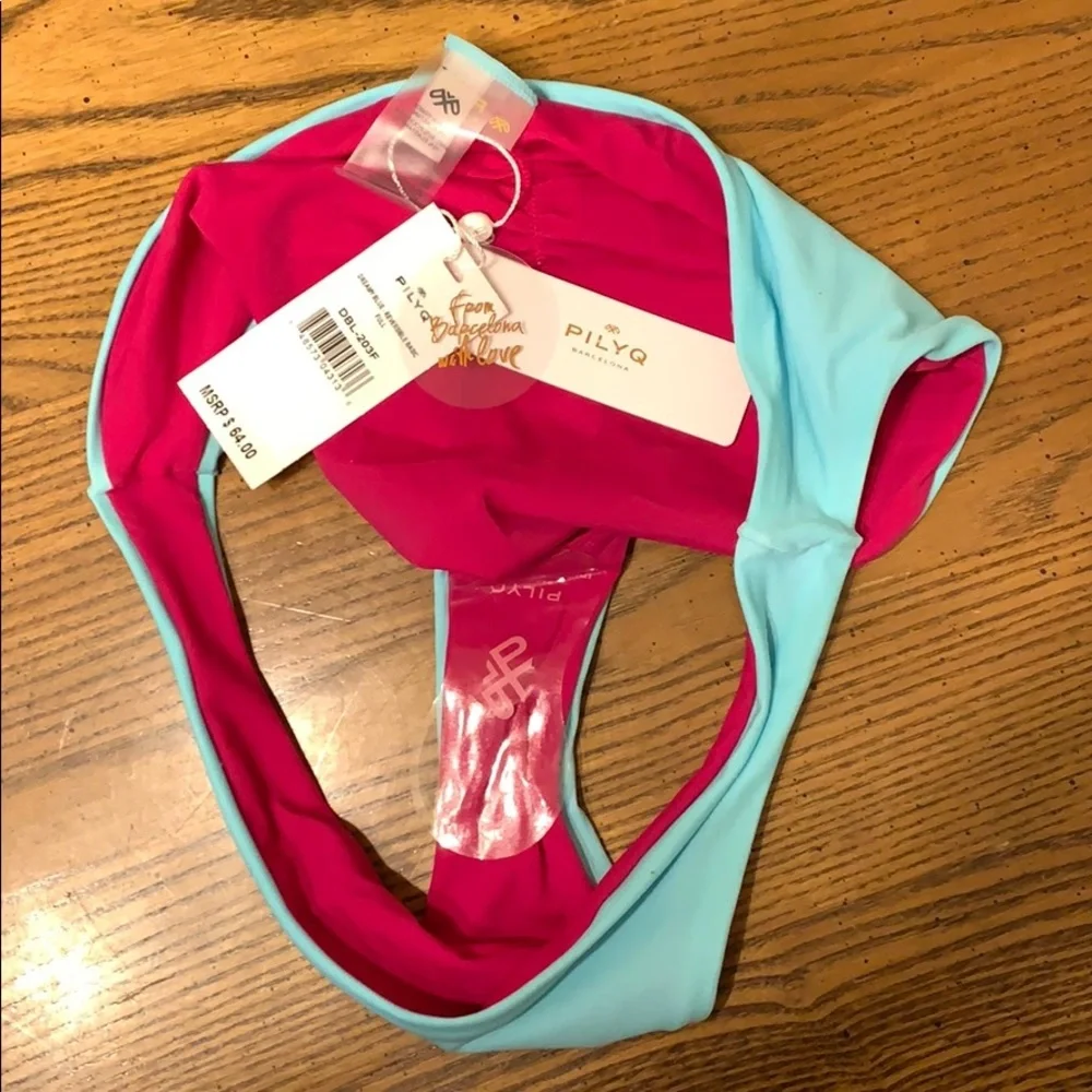 NWT PILYQ Dreamy Blue Reversible Bikini Bottom - Picture 4 of 5